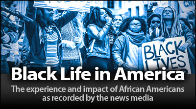 African Americans at a peaceful protest: Black Life in America.